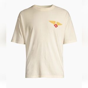 Rhude Cream and Yellow Short Sleeve Tee